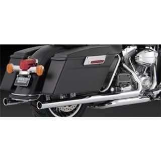 Vance & Hines Chrome Big Shot Duals Exhaust System For Harley Davidson FLHTC/FLHT/FLHTCU/Road Glide   FLTR/Road King   FLHR/FLHRC/FLHX 2009   17927 Automotive