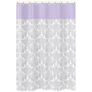Sweet Jojo Designs Elizabeth Gray   Lavender Kids Shower Curtain