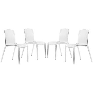 Laos Clear Modern Dining Chairs (set Of 4)