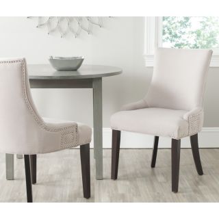 Gretchen Taupe Linen Fabric Side Chair (set Of 2)