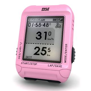 Pyle Pink Multi function Digital Led Sports Bicycling Computer Device