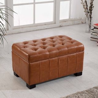 Classic Tufted Storage Bench Ottoman