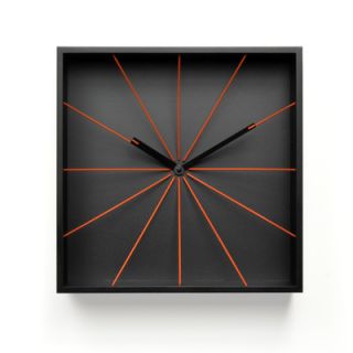 Progetti Prospettivo Wall Clock 1900/B/1900/W Color Black / Orange