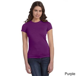 Bella Bella Womens Poly Cotton Short Sleeve T shirt Purple Size L (12  14)