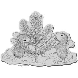 Stampendous House Mouse Cling Stamp   Trim The Tree