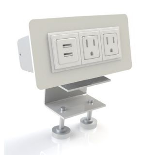 Scale 11 EYHOV Rail Desktop Mounted Power Unit with 2 Outlets and 2 USB Port