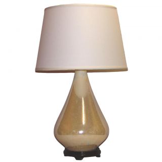 Ivory Pealized Lamp With Off white Drum Shade