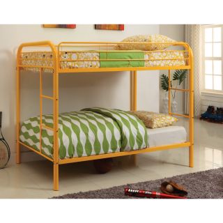 Furniture Of America Furniture Of America Linden Twin Over Twin Metal Bunk Bed Silver Size Twin