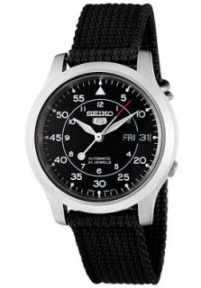 Seiko SNK809K2  Watches,Mens Seiko 5 Automatic Black Dial Black Fabric, Casual Seiko Automatic Watches