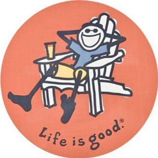 Life is good. 4" Sticker   Jake Adirondack 