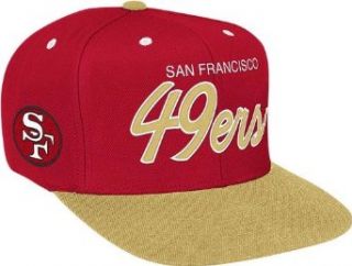 Mitchell & Ness San Francisco 49Ers 2 Tone Script Snapback Hat Adjustable Clothing