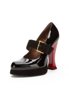 Patent Buckle Platform Mary Jane Pump by Marni