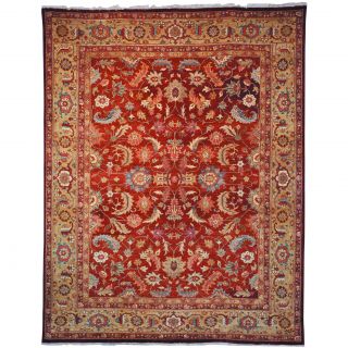 Safavieh Hand knotted Samarkand Rust/ Light Gold Wool Rug (9 X 12)