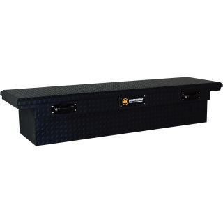 Low Profile Aluminum Crossover Truck Box — 60in. x 69in. x 11 3/4in. 13in. x 20in., Matte Black  Crossbed Boxes