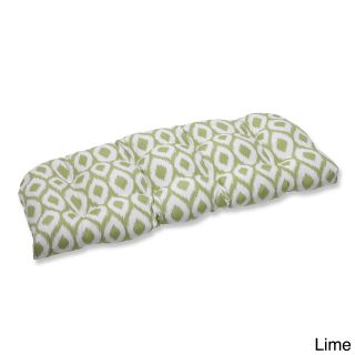 Pillow Perfect Wicker Loveseat Cushion With Bella dura Shivali Fabric