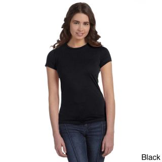 Bella Bella Womens Poly Cotton Short Sleeve T shirt Black Size L (12  14)