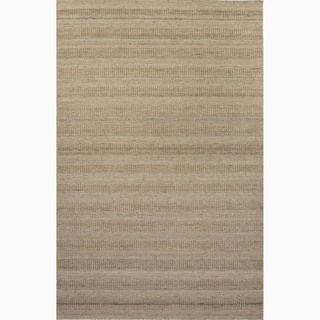 Handmade Taupe/ Tan Wool Te X Tured Rug (8 X 10)