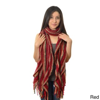 Womens Multicolored Knit Scarf