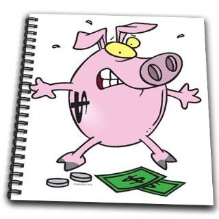 db_104089_1 Dooni Designs Random Toons   Funny Nervous Piggy Bank   Drawing Book   Drawing Book 8 x 8 inch