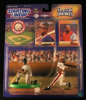 SANDY ALOMAR / CLEVELAND INDIANS & SANDY ALOMAR / WICHITA PILOTS 1999 MLB Classic Doubles * From The Minors To The Majors Series * Starting Lineup Action Figures & Exclusive Collector Trading Cards Toys & Games