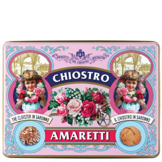 Soft and Crunchy Amaretti in Pink Retro Tin      Parties