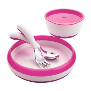 OXO Tot 4 Piece Feeding Set in Green 6107200 Color Pink