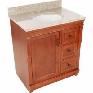Foremost NACABGR3122 Warm Cinnamon Naples 31 Vanity with Right Drawers & Granit