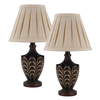 Cal Lighting Aged Bronze Resin Accent Lamps (set Of 2)