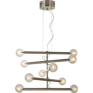 Mira 10 light Brushed Nickel Modern Chandelier