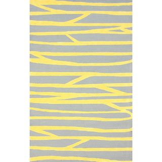 Nuloom Hand hooked Gold/ Grey Wool blend Rug (76 X 96)