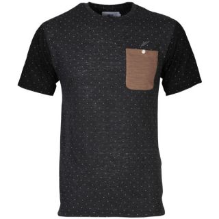Publish Mens Presley Two Tone Knit Polka Dot T Shirt   Charcoal      Clothing