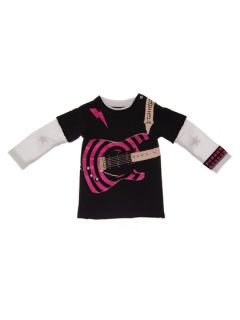 Electric Guitar Pink Spiral Shirt by Mini Shatsu