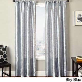 Bay Scroll Embroidered Rod Pocket Sheer Curtain Panel