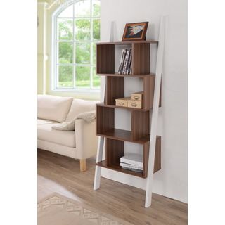 Furniture Of America Danbury Contemporary 5 shelf 2 tone Bookshelf Display Stand
