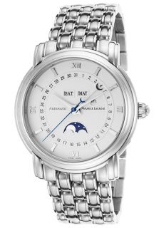 Maurice Lacroix MP6347 SS002 19E  Watches,Mens Masterpiece Phase de Lune Silver Tone Steel Case Automatic White Dial Silver Tone Steel Bracelet, Luxury Maurice Lacroix Automatic Watches