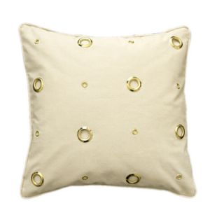 Kreme Textured Grommeted Cotton Pillow GP BC 001 Size 18 x 18, Color Navy
