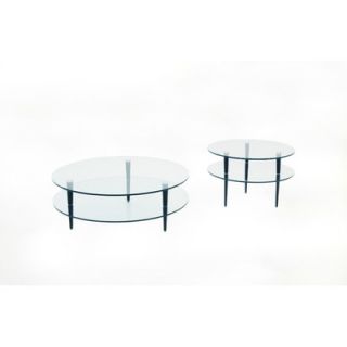 Focus One Home Saturn Coffee Table Set with Wooden Legs FO 324RD