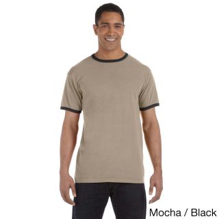 Authentic Pigment Mens Ringspun Cotton Pigment dyed Ringer T shirt Multi Size XXL