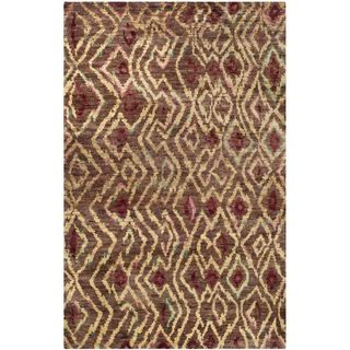 Safavieh Hand knotted Bohemian Brown/ Gold Jute Rug (8 X 10)
