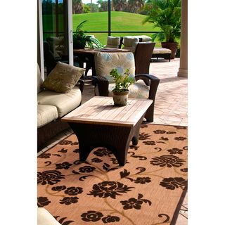 Meticulously Woven Patricia Transitional Floral Indoor/ Outdoor Area Rug (47 X 67)