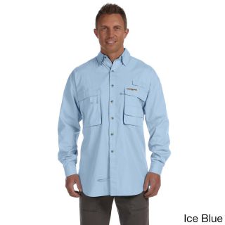 Hook and Tackle Hook   Tackle Mens Gulf Stream Long Sleeve Fishing Shirt Blue Size 3XL