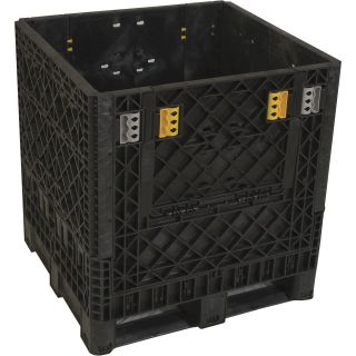 Triple Diamond Plastics Heavy-Duty Collapsible Bulk Storage Container — 32in.L x 30in.W x 34in.H, 2000Lb. Capacity,  Model# TDP-3032-34  Collapsible Containers