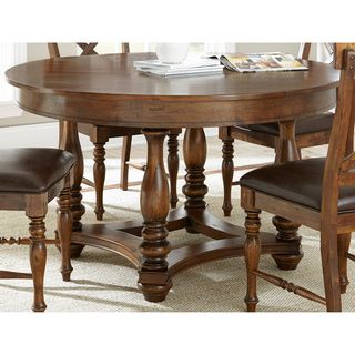 Wyatt 54 inch Round Weathered Brown Dining Table