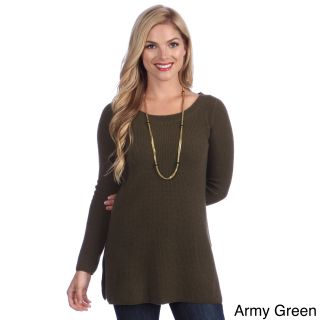 Republic Clothing Ply Cashmere Womens Long Sleeve Crew Neck Tunic Green Size XS (2  3)