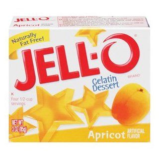 Jell o Apricot Flavor Gelatin 3 oz   24 Unit Pack  Grocery & Gourmet Food