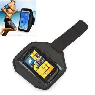 Armband Exercise Workout Case with Key holder that fits Nokia Lumia 822 with an Otterbox Defender or Commuter Case on it Cell Phones & Accessories
