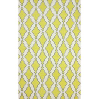 Nuloom Flatweave Modern Trellis Lattice Yellow Wool Rug (76 X 96)
