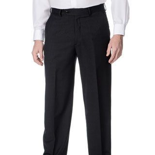 Henry Grethel Mens Stretchable Waistband Flat Front Charcoal Pant