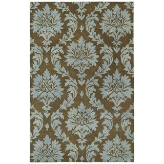 Swanky Blue Damask Wool Rug (8 X 11)