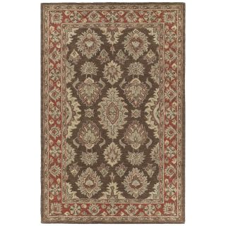 Hand tufted Lawrence Brown Kashan Wool Rug (50 X 79)